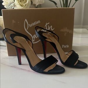 Christian Louboutin Black Slingback Heels